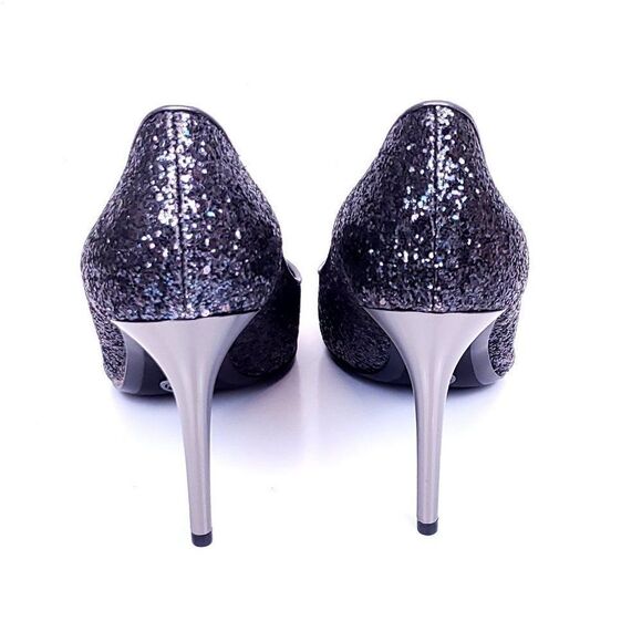 Michael Michael Kors Claire Pump Silver Metallic Leather Pointed Toe SH-052 - Picture 10 of 13